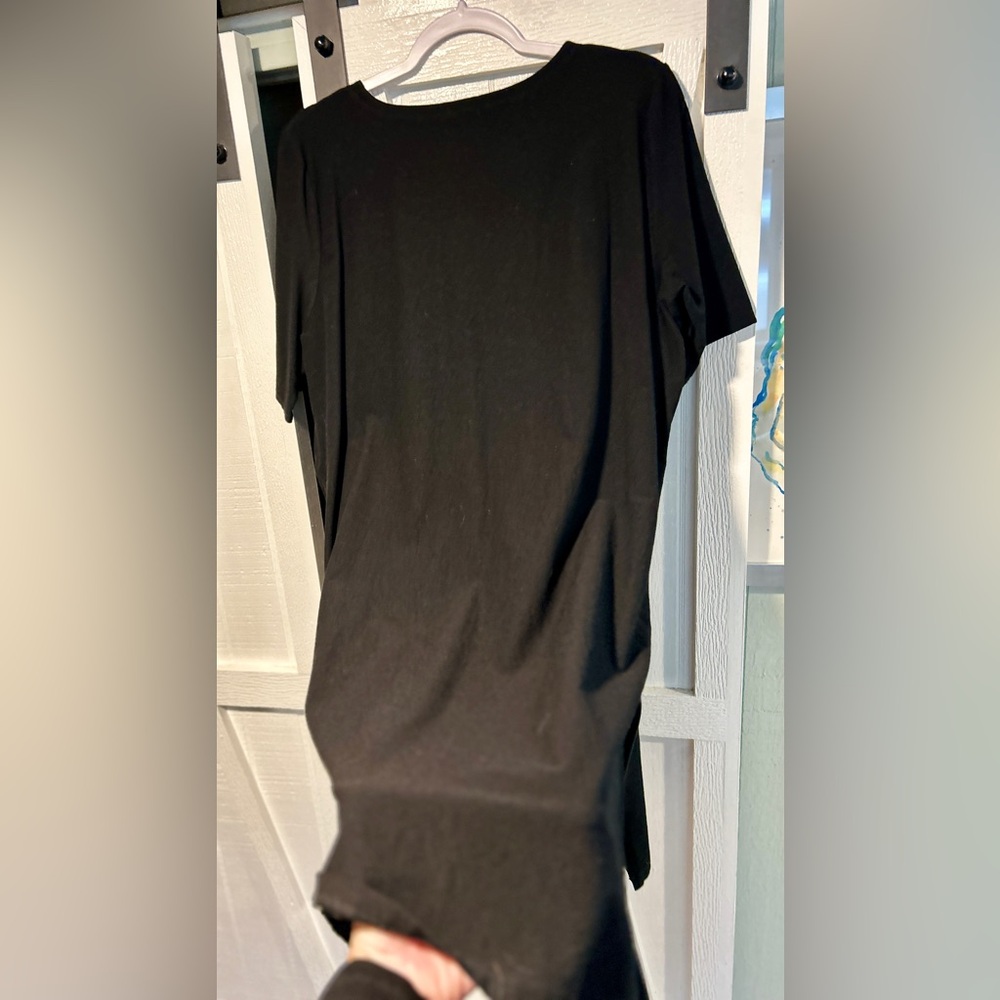 Eileen Fisher Side Zip Black Dress